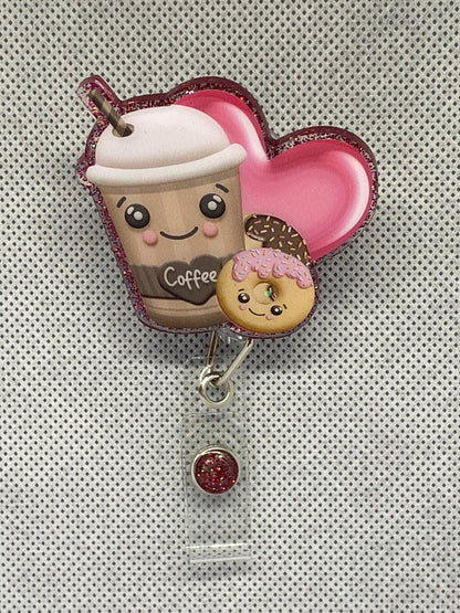 Coffee, Donut & Heart Badge Reel