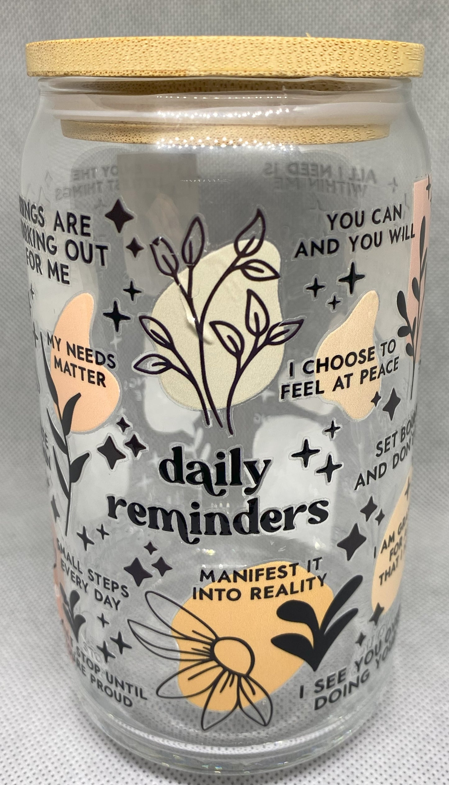 DAILY REMINDERS, POSITIVITY - GLASS CUP