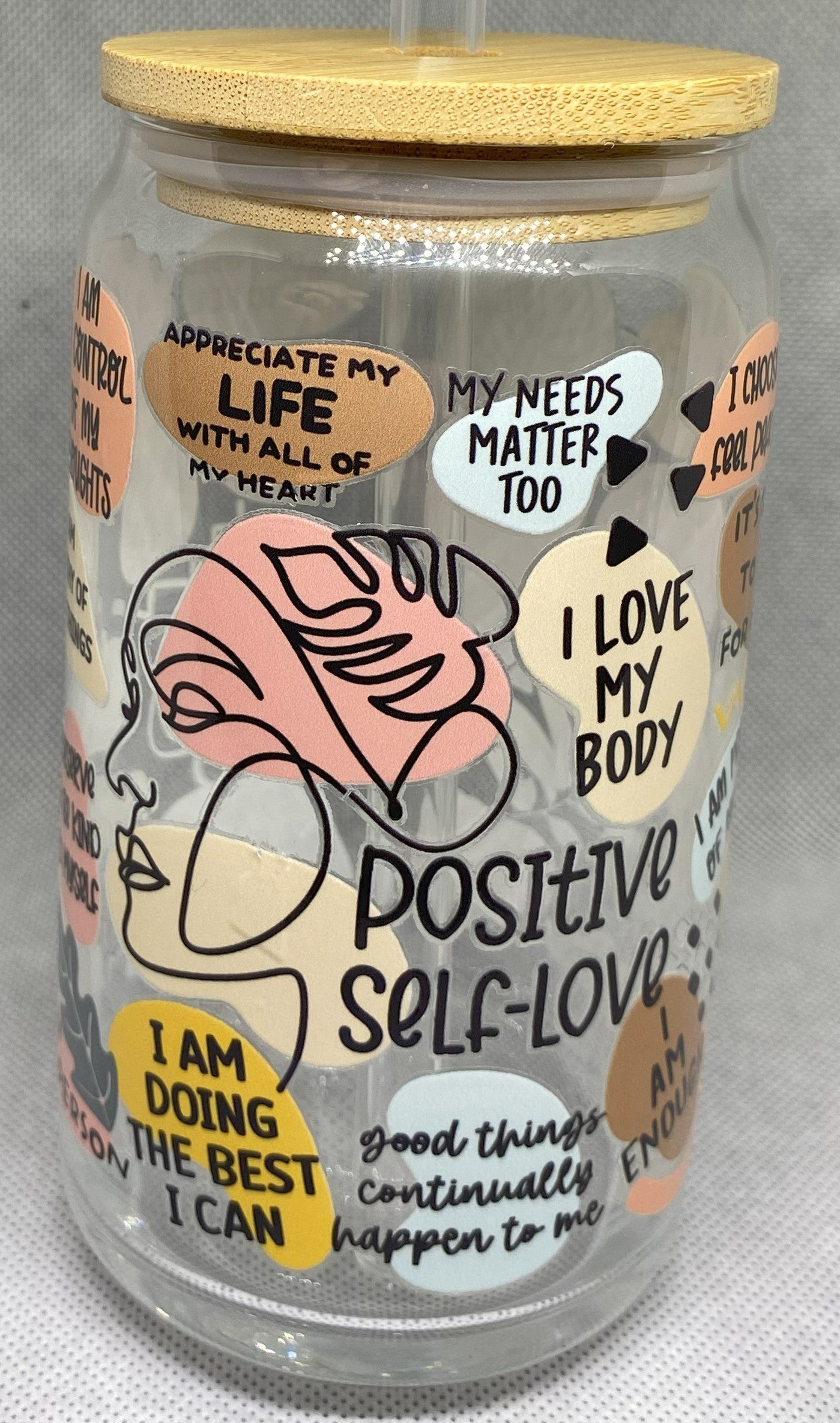 POSITIVE SELF-LOVE GLASS CUP